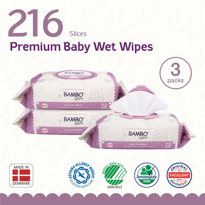 [Bundle] Bambo Nature Baby Wet Wipes (216 slices) - Bambo Nature Malaysia